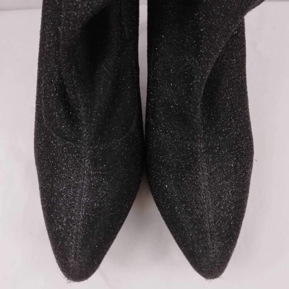 Jones New York Marcia Black Glitter Ankle Boots Witchcore Womens Size 7 - Picture 5 of 14